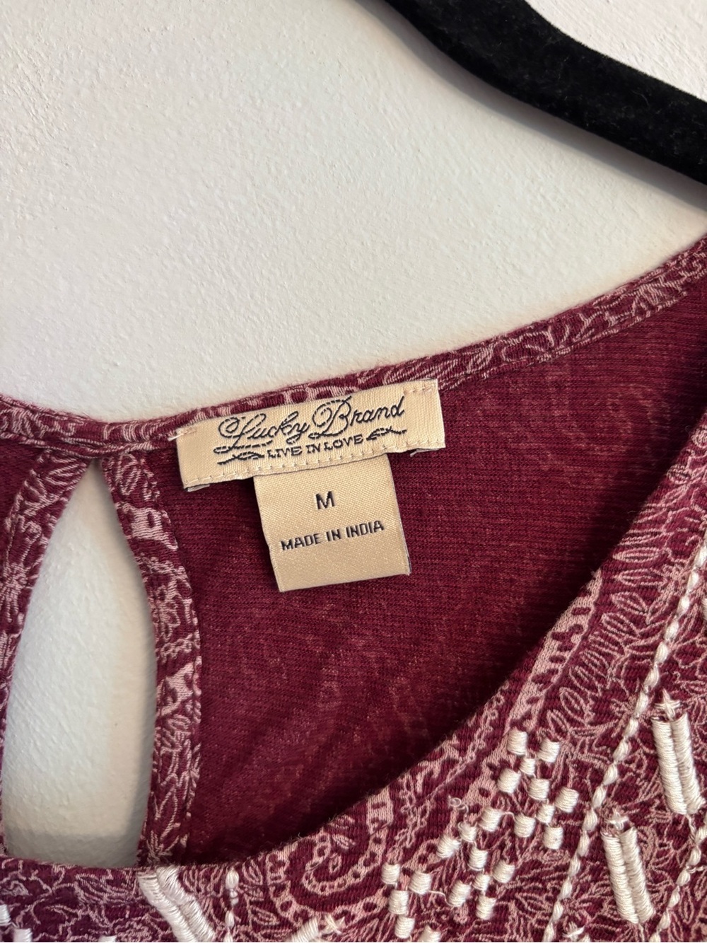 Lucky Brand Paisley Embroidered Tank Top - Picture 5 of 5